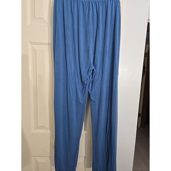 Womens Blue PJ Set Sz XL Buttery Soft Silky Feel Long Sleeve & Pants - Picture 4 of 7